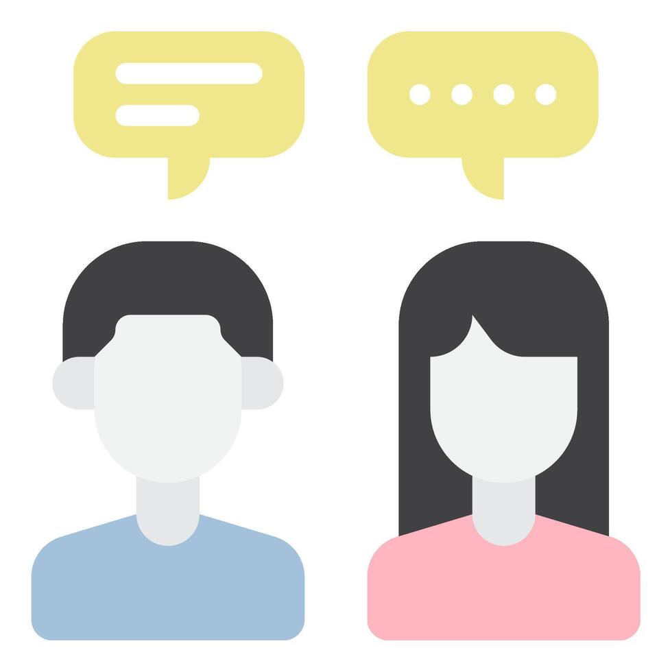 Icon of Conversation Between Two People vector