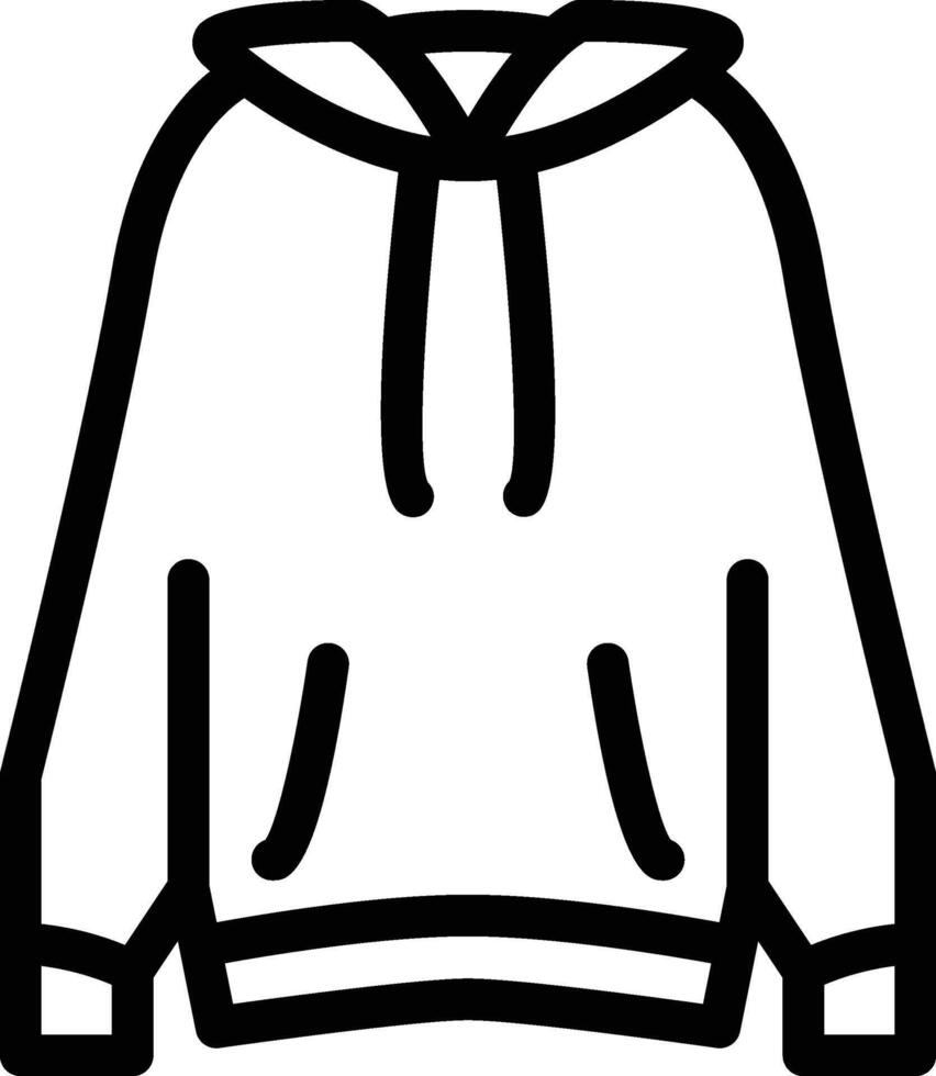 hoodie icon outline vector