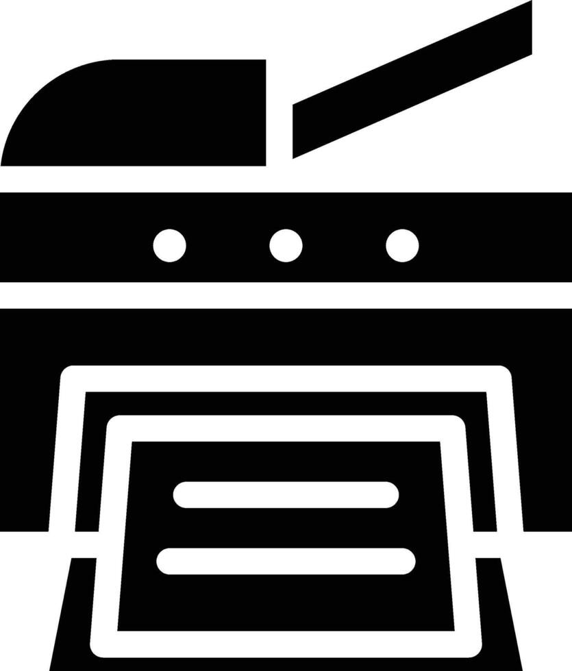 photocopy machine solid icon vector