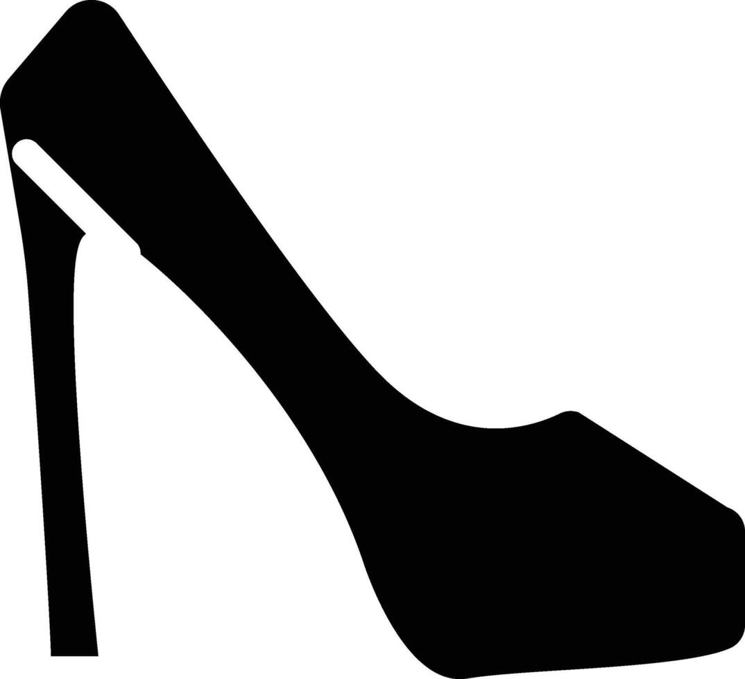 high heel icon black vector