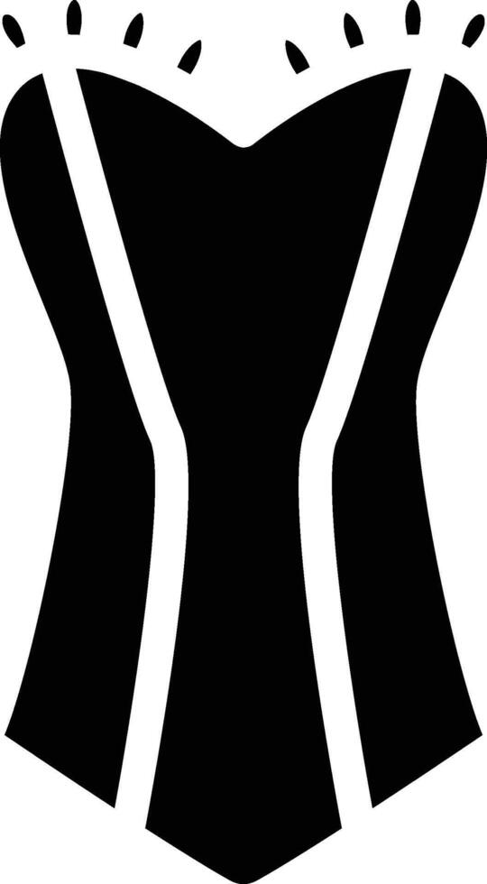 corset icon black vector