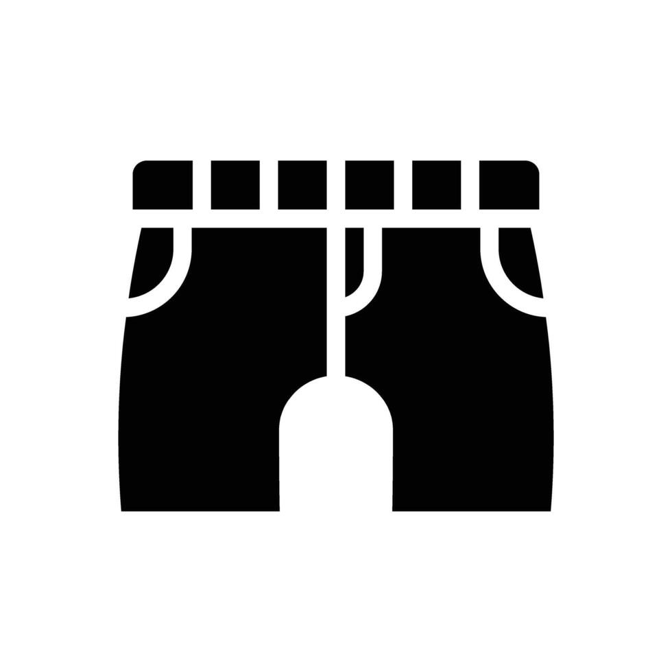 Short Pants icon solid vector
