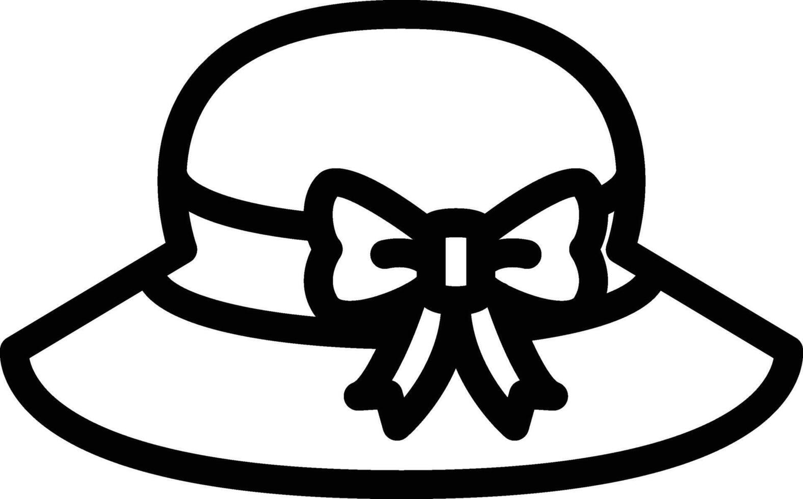 beach hat icon outline vector