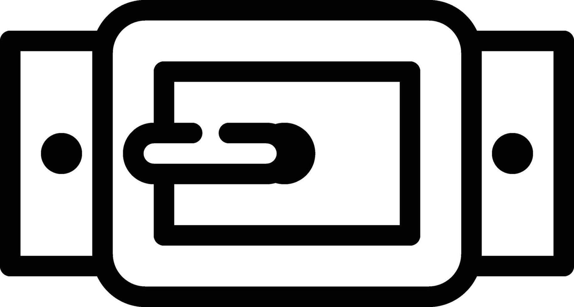 Belt accessory a outline vector