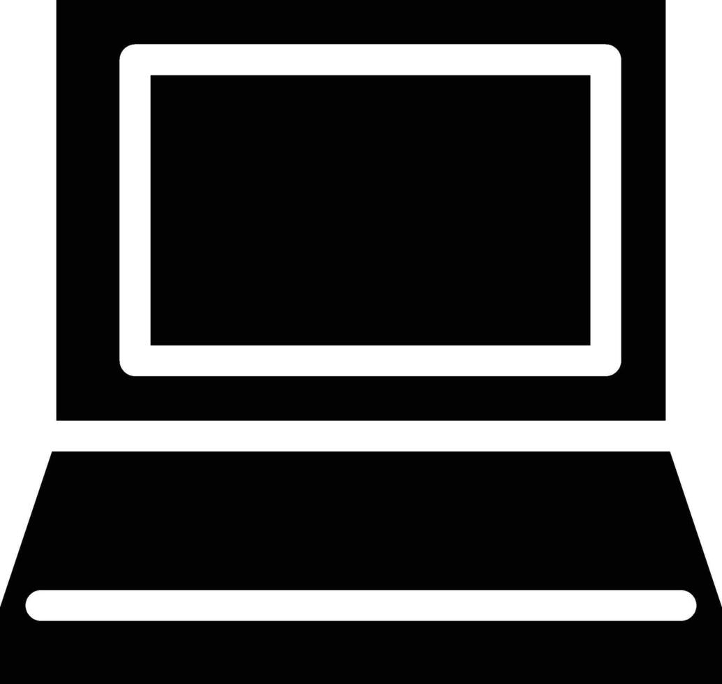 laptop solid icon vector