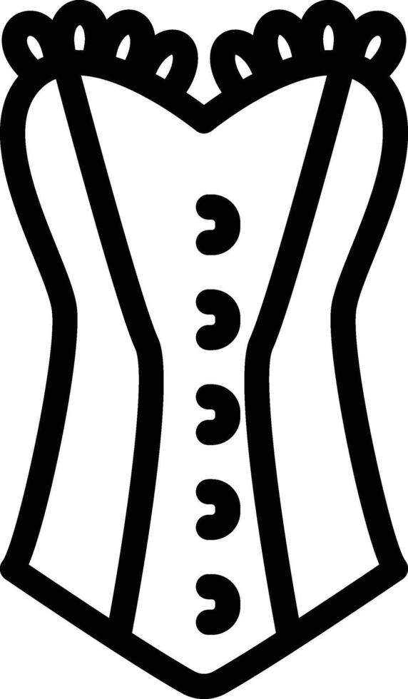 corset icon outline vector
