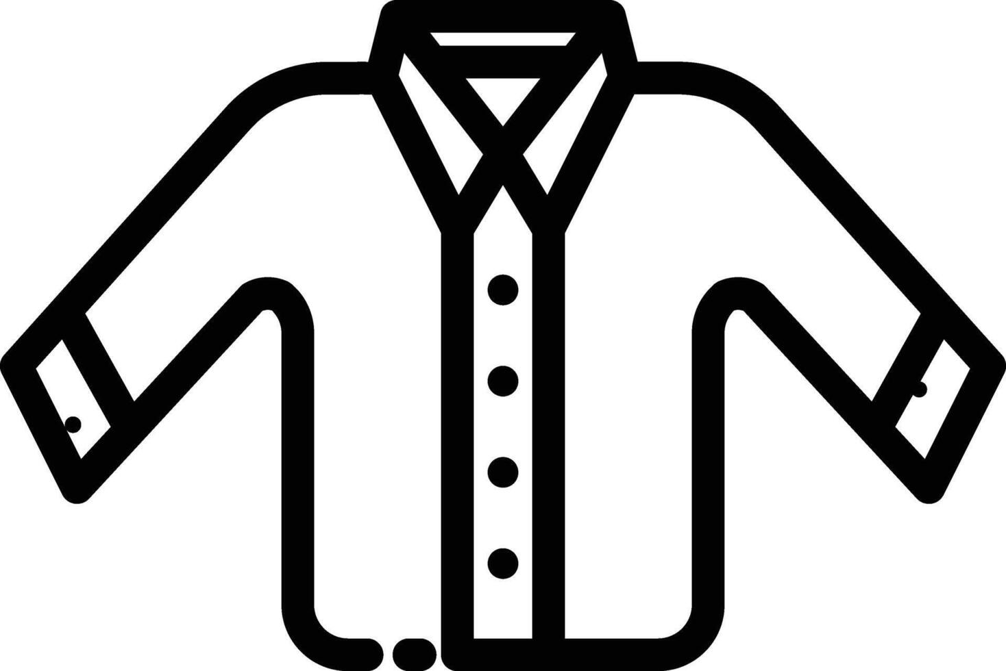 Long shirt with outline vector