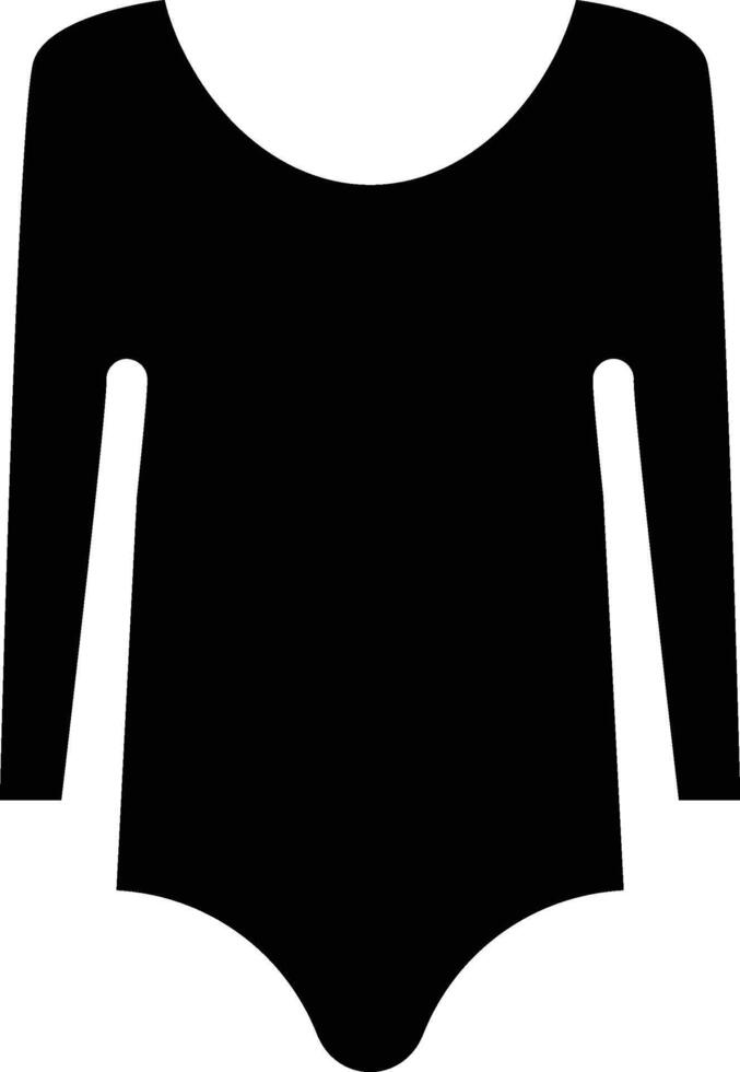 bodysuit icon black vector