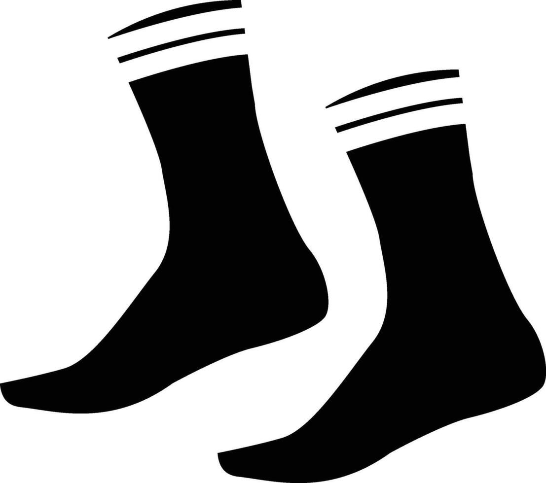 socks icon black vector