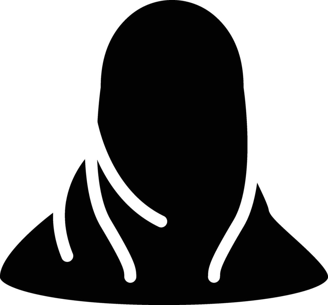 hijab icon black vector