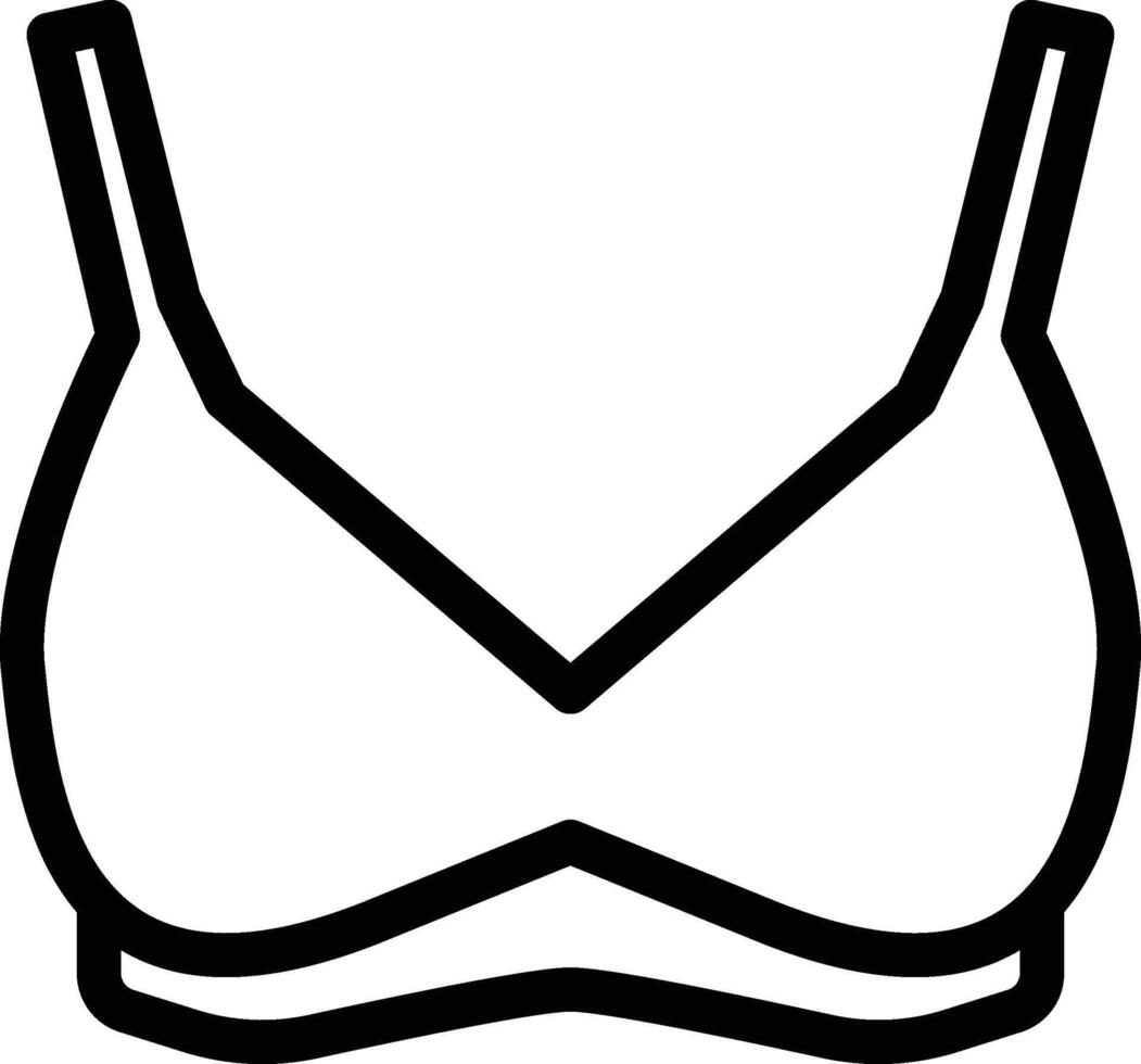 sport bra icon outline vector