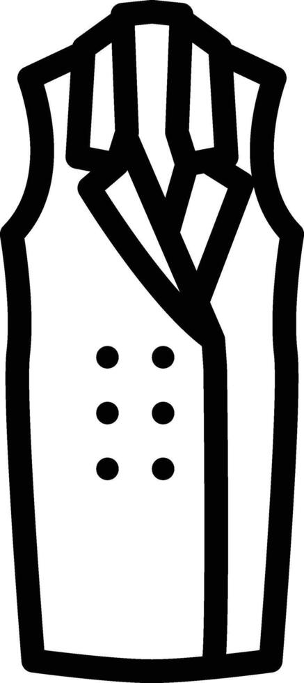 vest icon outline vector