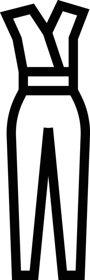 pantsuit icon outline vector