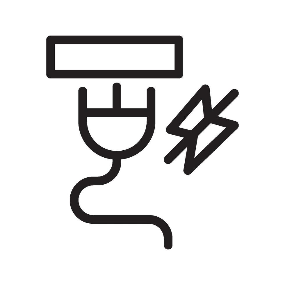 Unplugged Line Icon vector