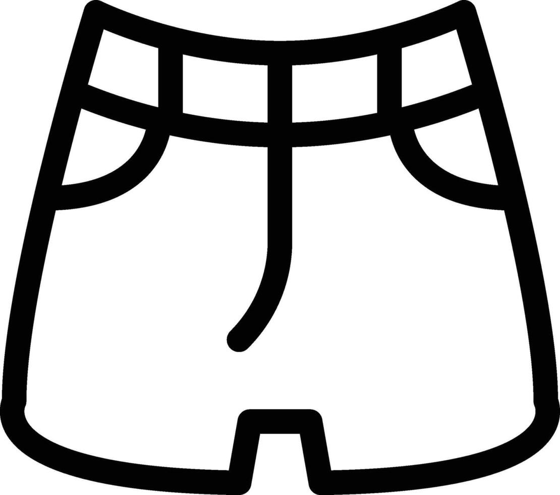short pants perfect outline vector