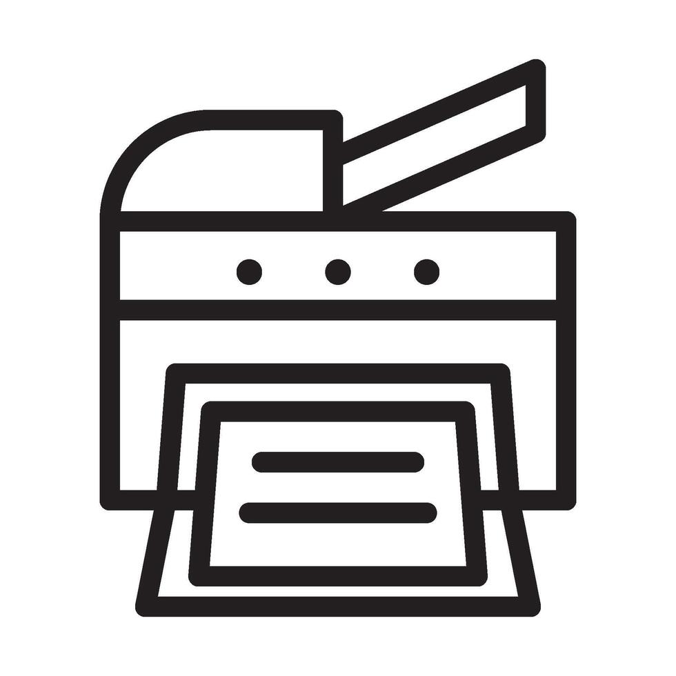 Photocopy Machine Line Icon vector