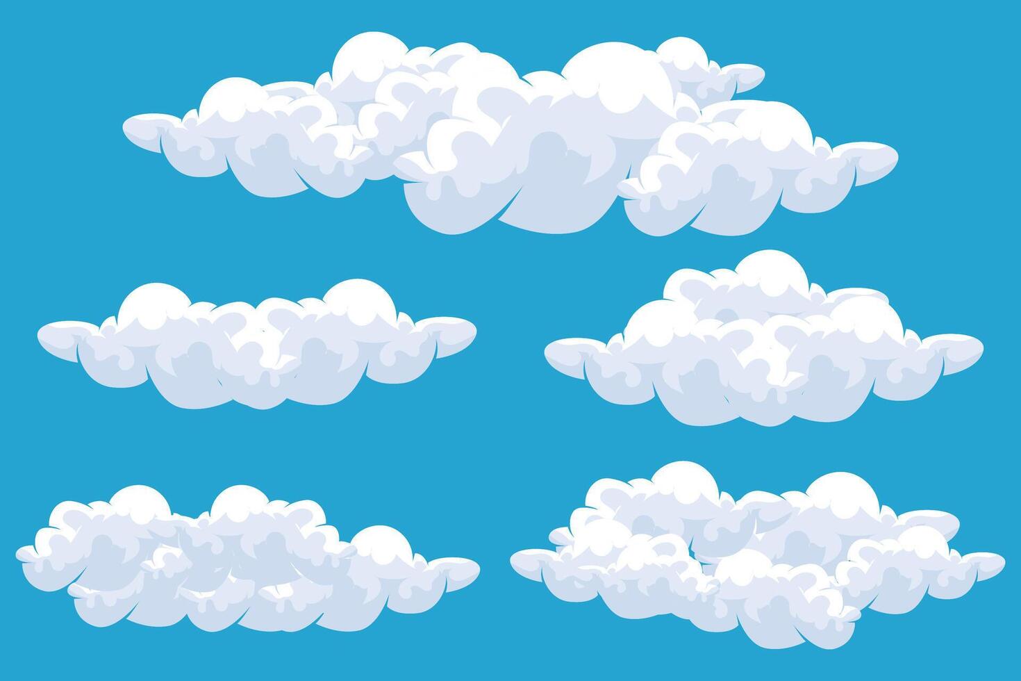 background cloud minimalist illustration icon template natural scenery bright blue sky vector