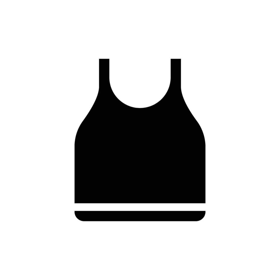 Undershirt clothing representing solid vector