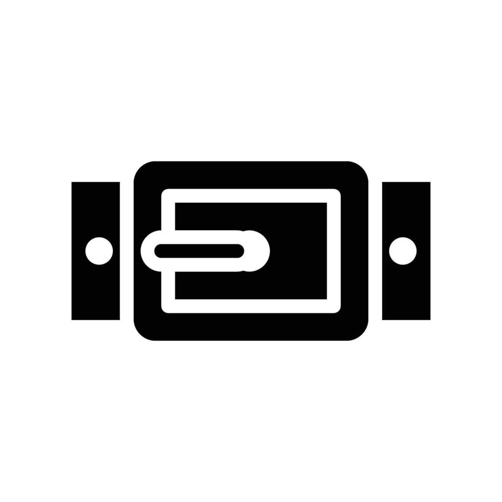 Belt accessory a solid vector