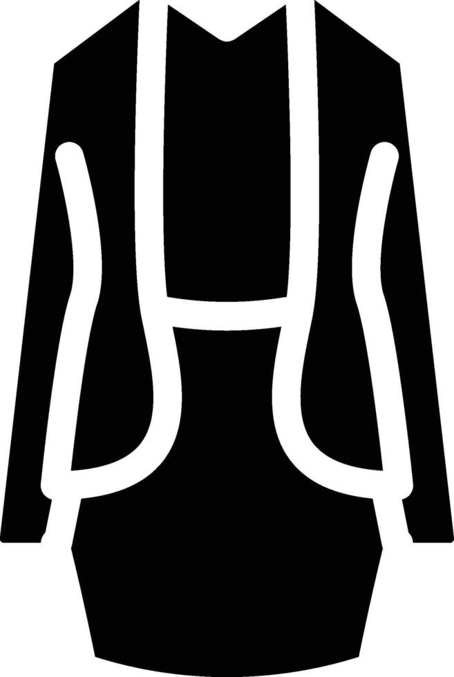 formal suit icon black vector