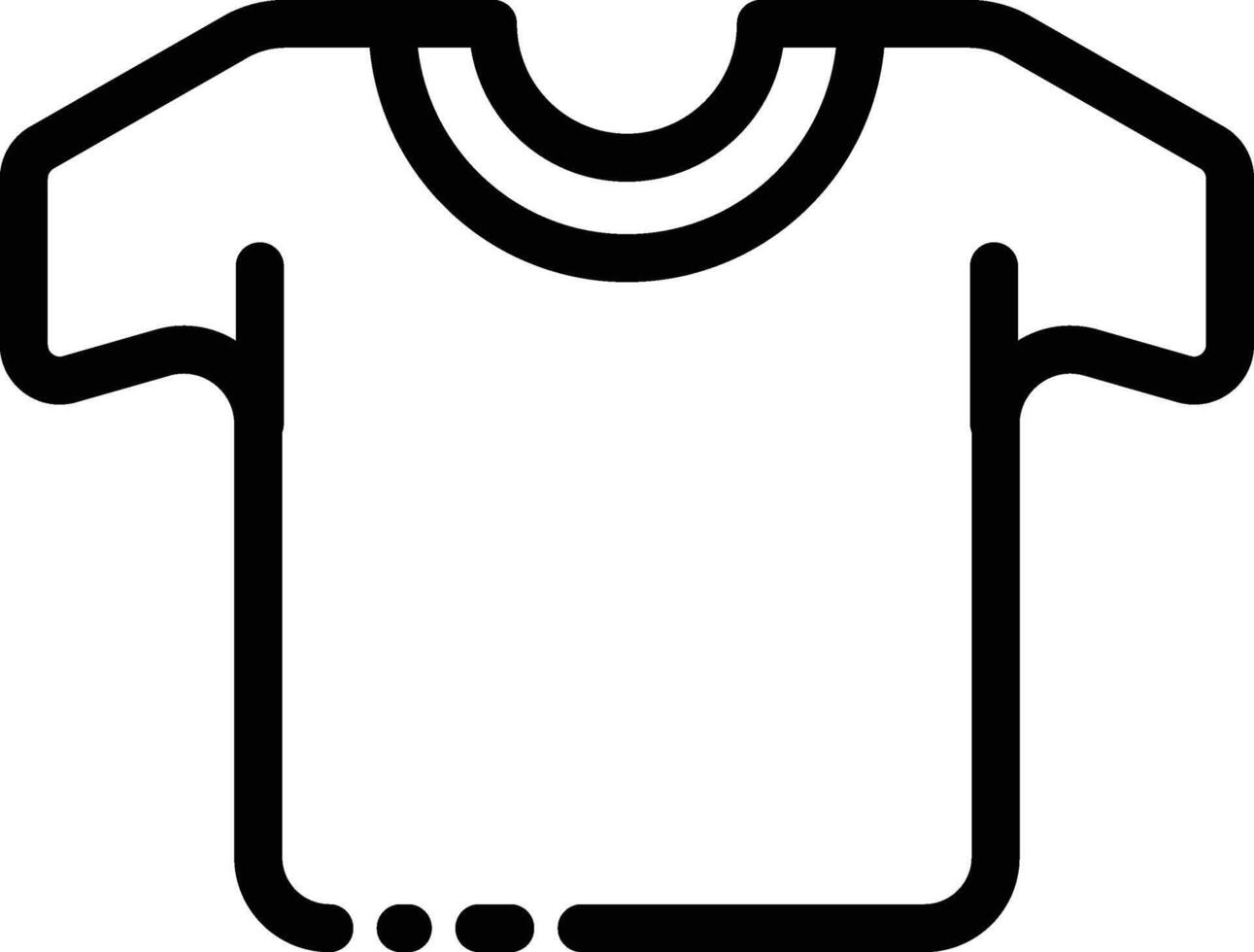 T shirt icon outline vector