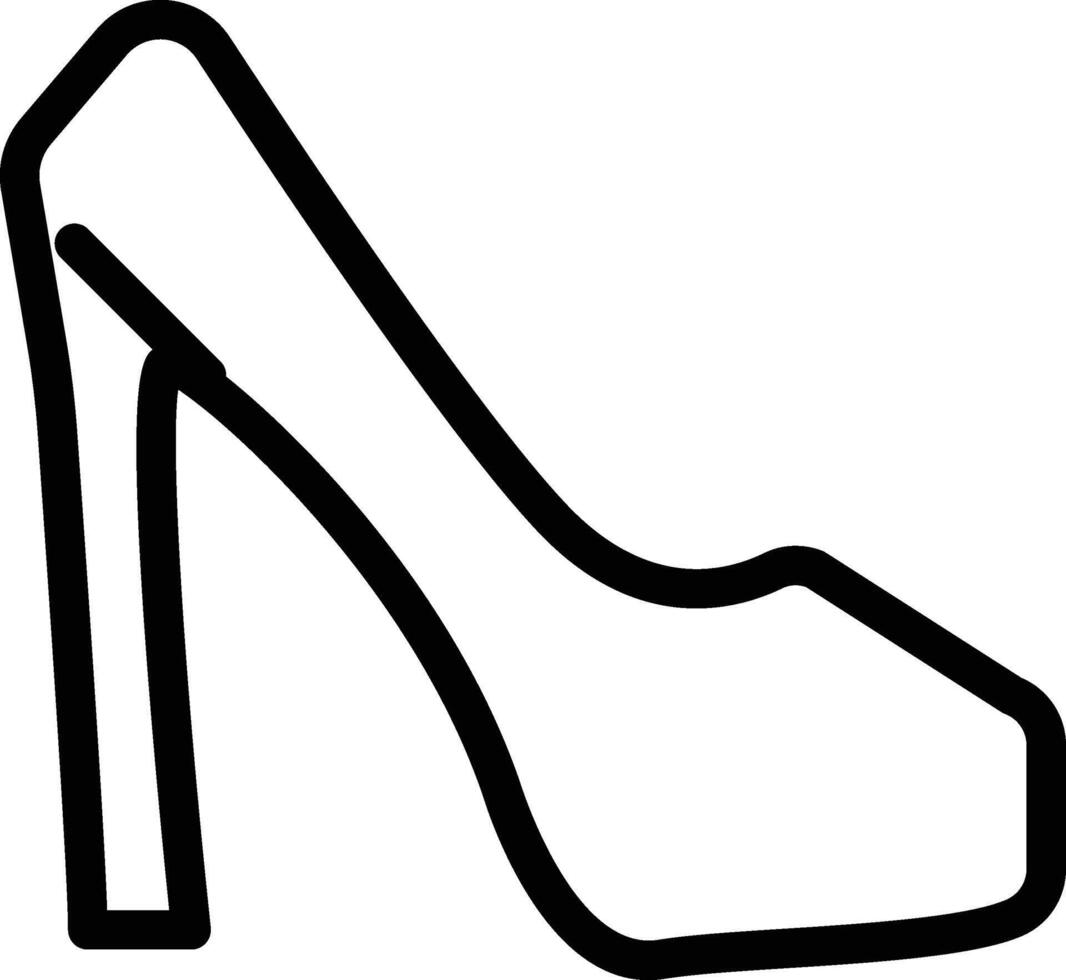 high heel icon outline vector