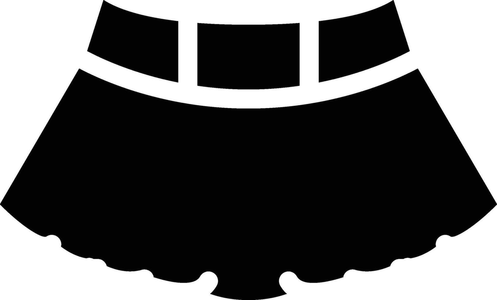 skirt clothes in black vector
