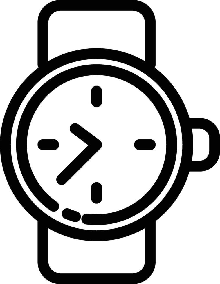 Watch accessory wristwatch outline vector