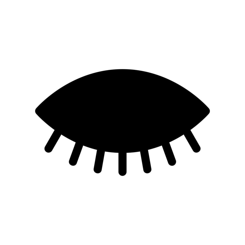Stylized Closed Eye with Prominent Eyelashes, Suggesting Sleep or Serenity vector