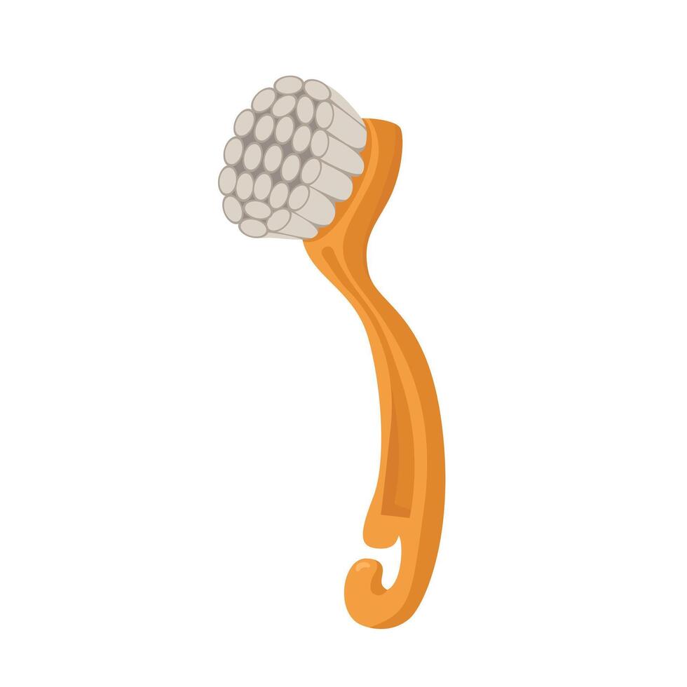 brush for house cleaning isolated on white background. Logo or icon with items for sanitation. vector