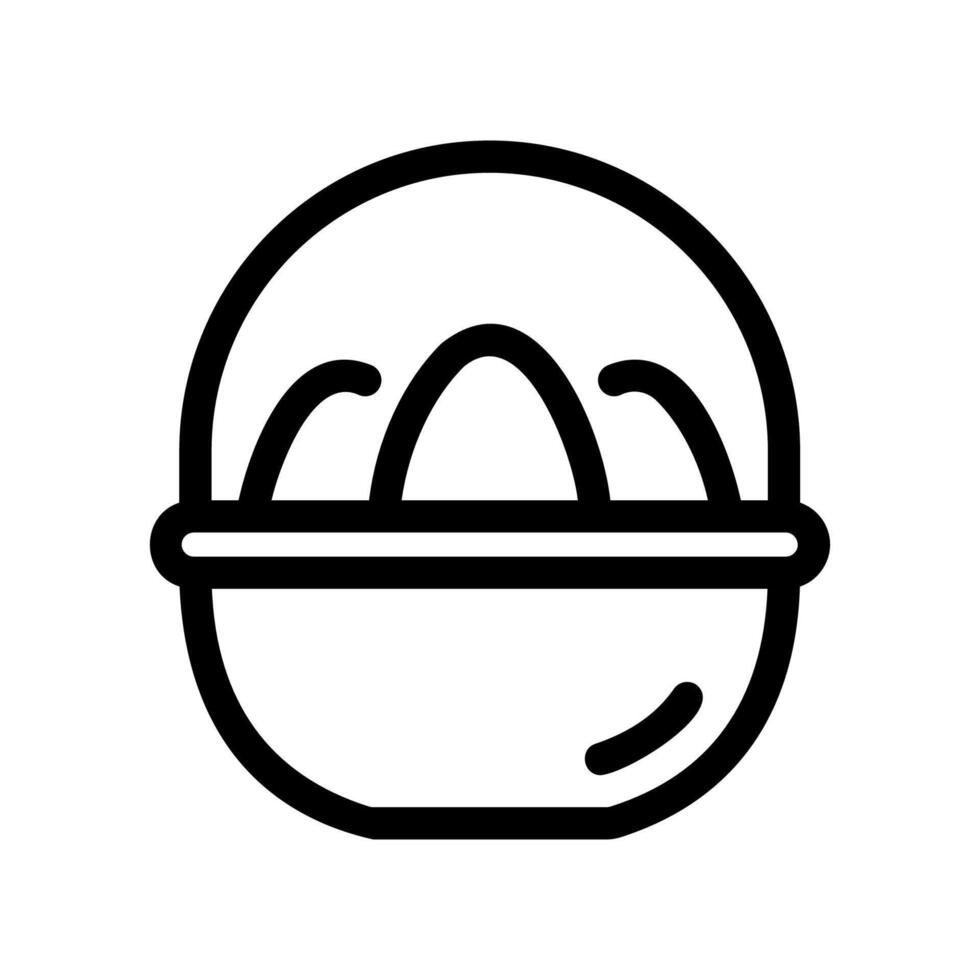 Basket Full of Eggs Icon for Easter or Food Concepts vector