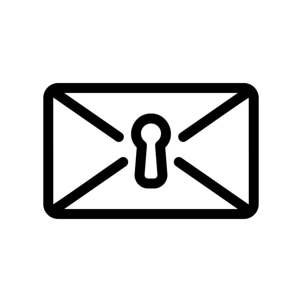 Secure Mail Icon Envelope with a Keyhole Symbolizing Private Communication vector