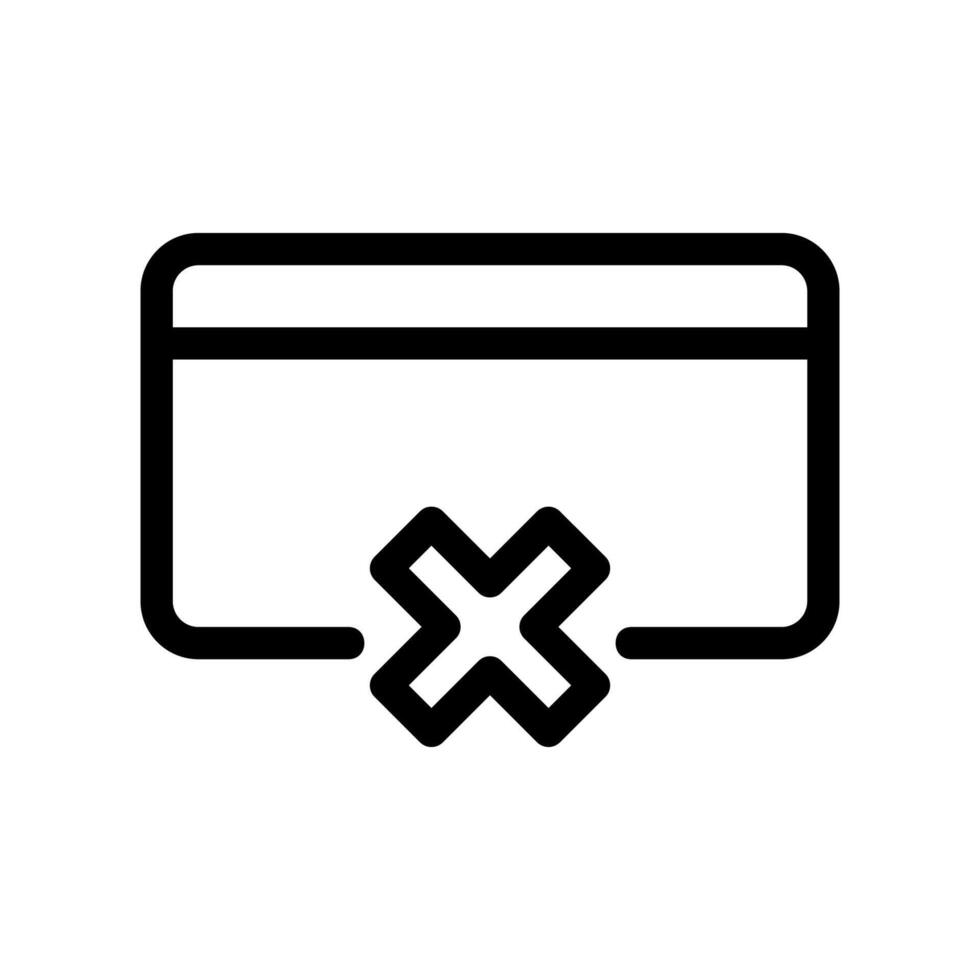 Credit Card Paired with a Prominent Cross Mark for Rejection vector