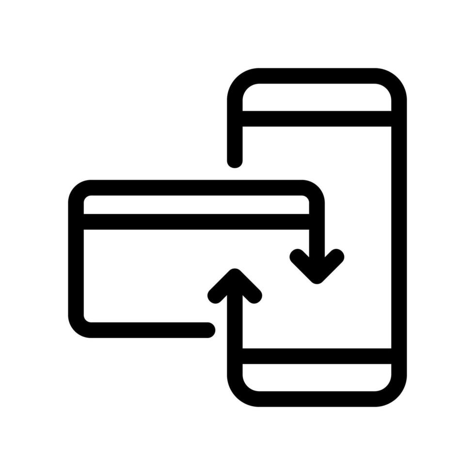 Mobile Payment Transaction Transfer Between Devices vector