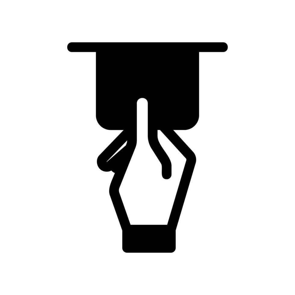 Financial Process Graphic Showing Hand Inserting Card from Top vector
