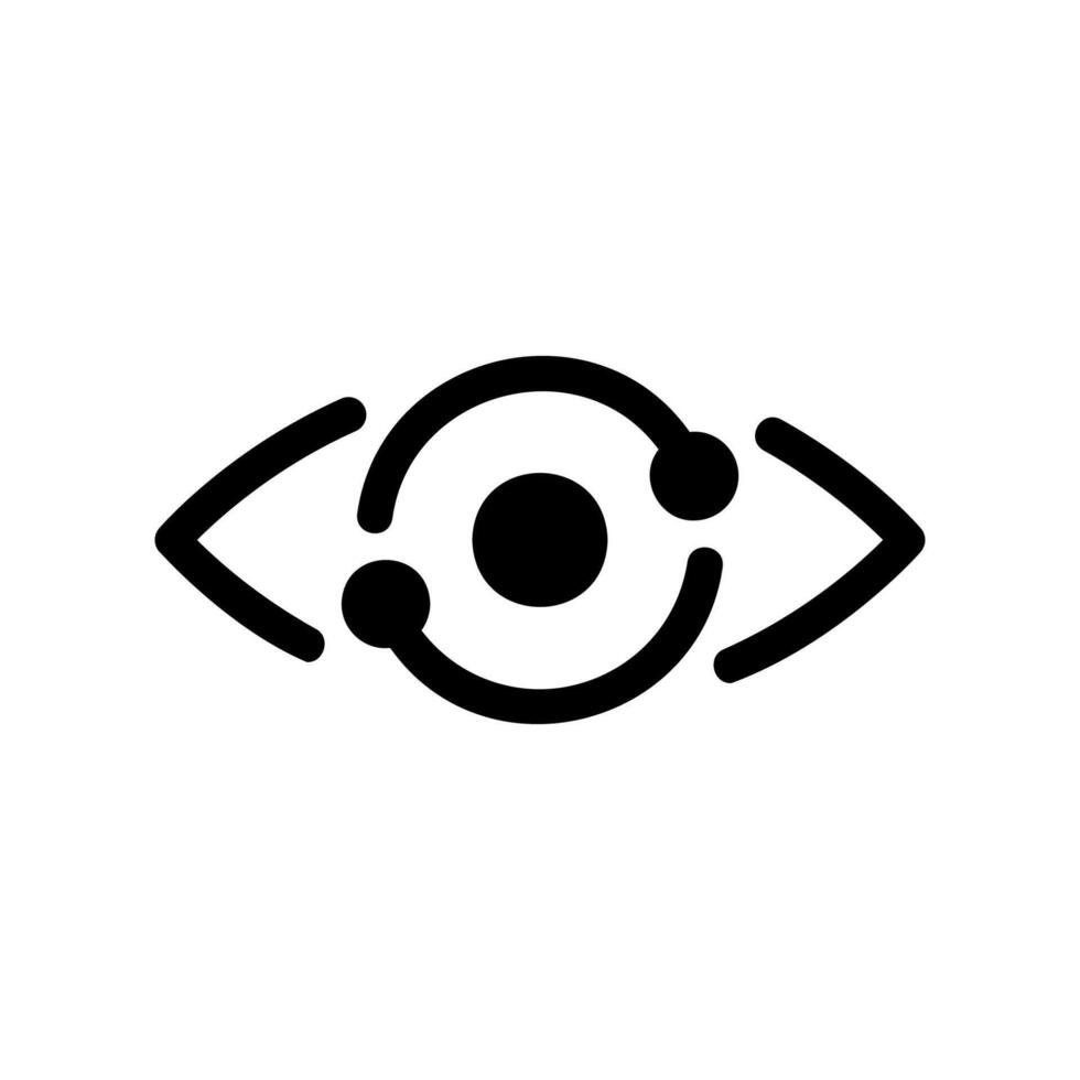 Abstract Eye Icon with Central Dot and Curved Lines Suggesting Focus or Vision vector
