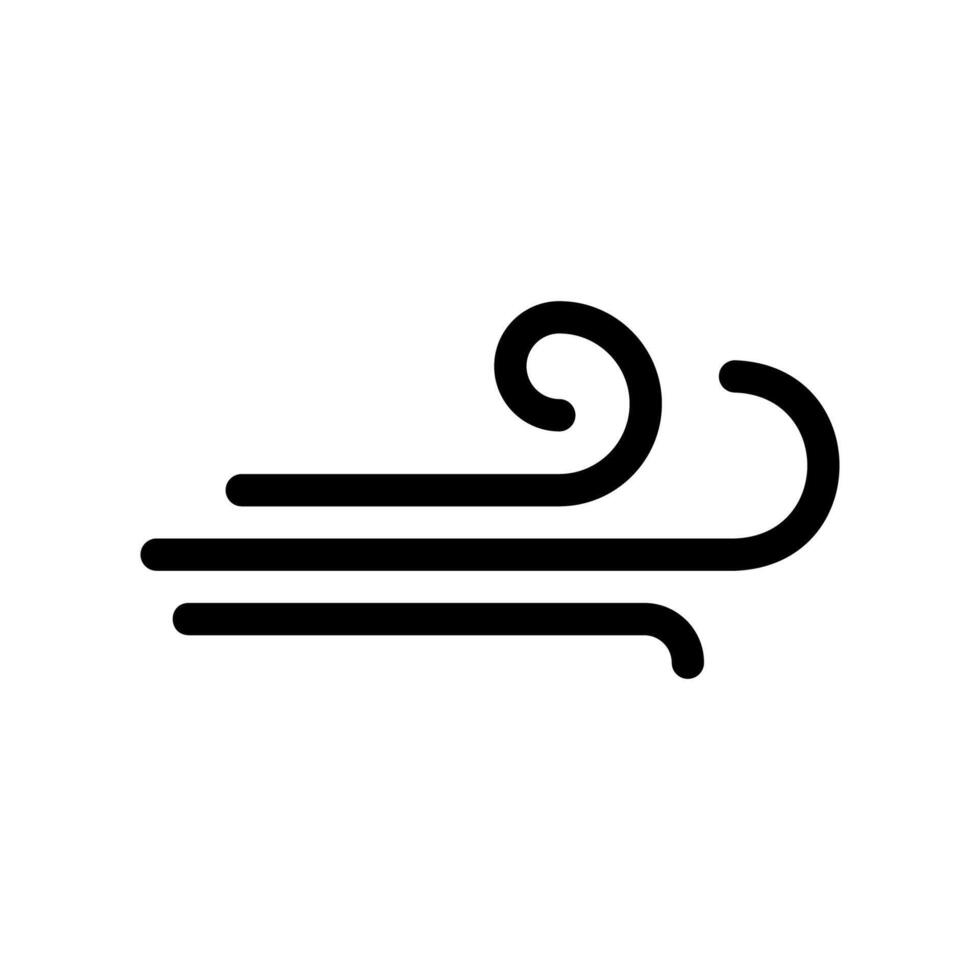 Gentle Breeze Icon Depicting Smooth Airflow Lines vector
