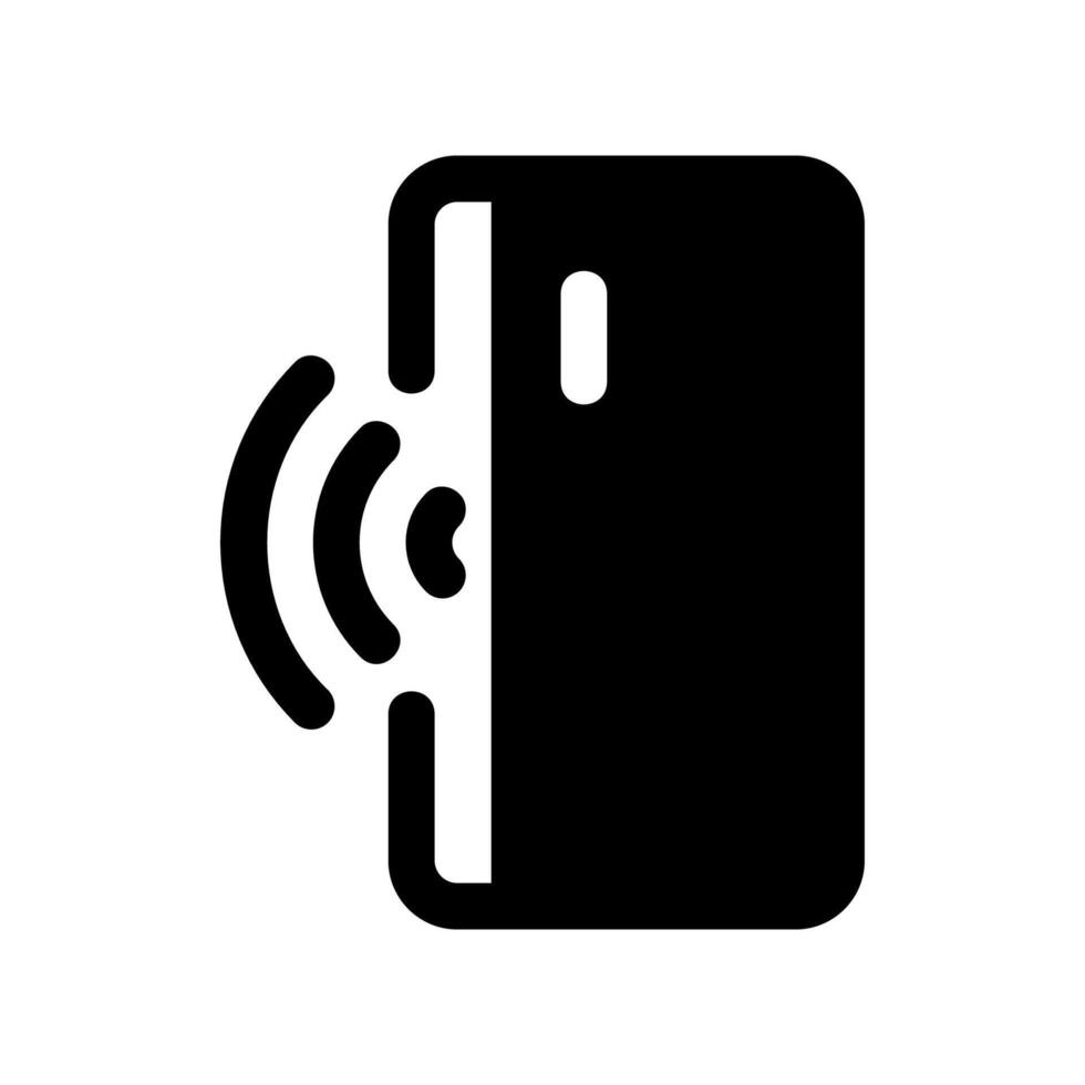 Contactless Technology Icon Showing Device with Wireless Signal vector