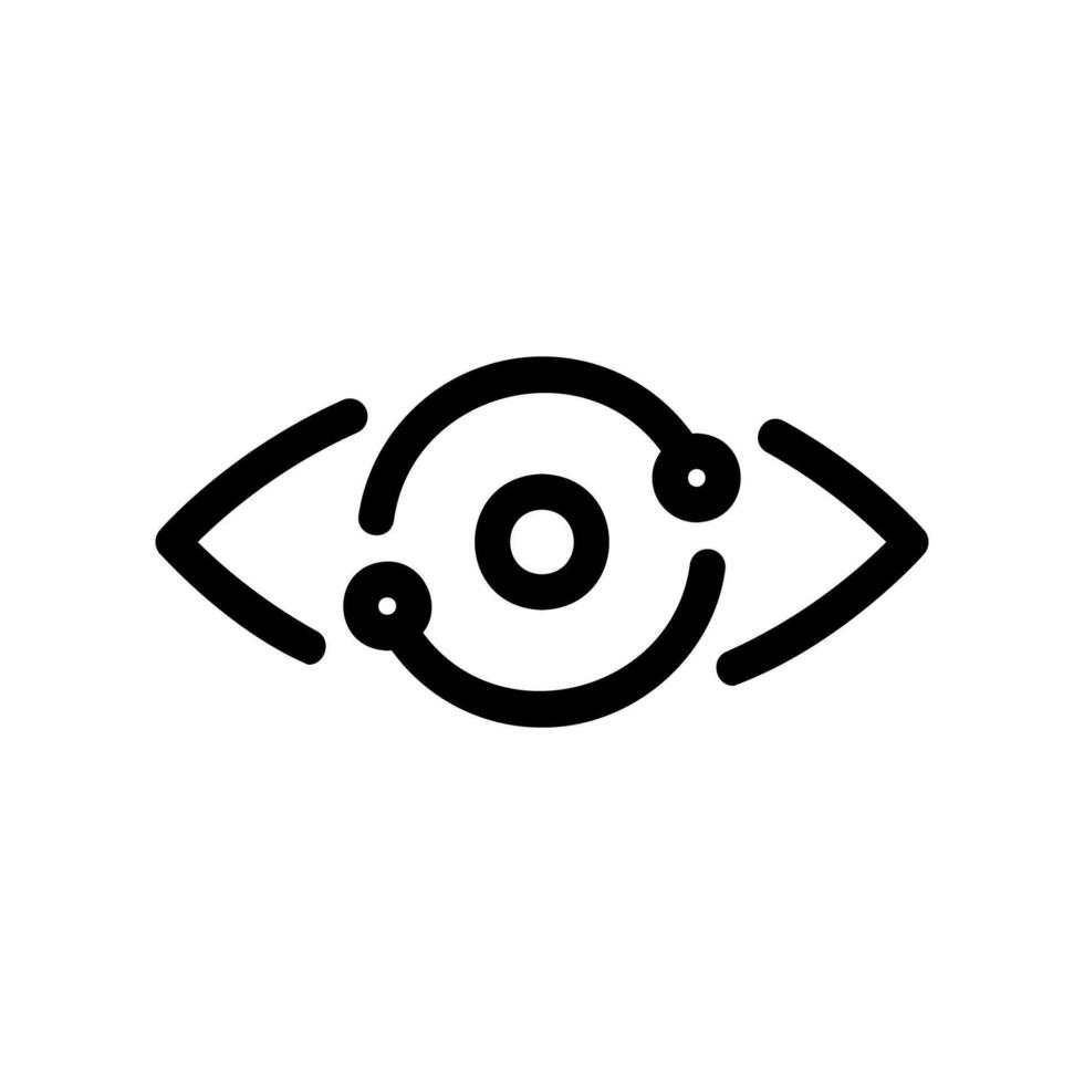 Dynamic View Rotation Icon Featuring an Eye with Circular Arrows Around vector