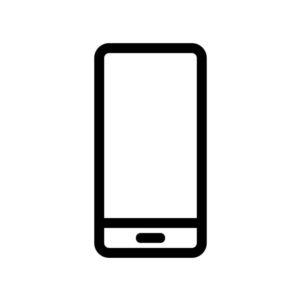 Modern Smartphone Outline Icon for Mobile Communication and Applications vector
