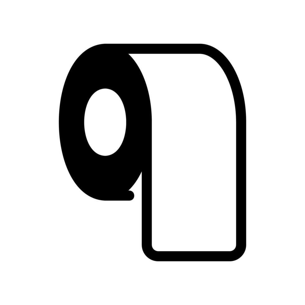 Simple Icon Representing Bathroom Tissue or Lavatory Paper vector