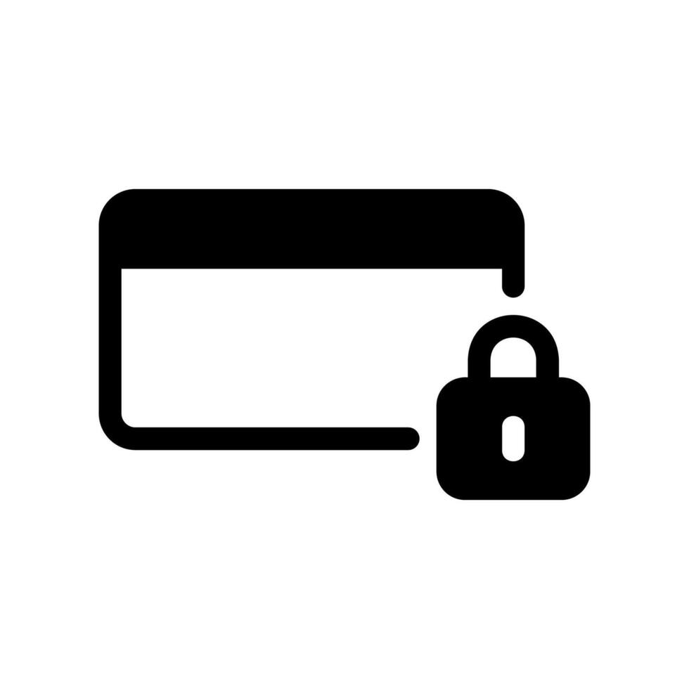 Credit Card with a Padlock Symbolizing Secure Encrypted Payment vector