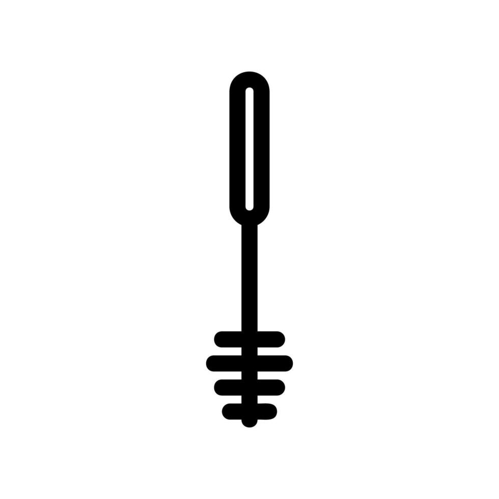 Black Cleaning Brush Icon with Bristles on White Background vector