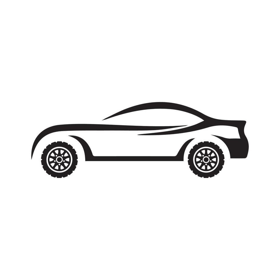 black car isolated vector