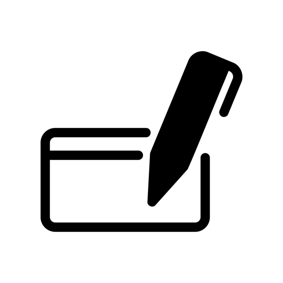 Credit Card with Pen Indicating Signature for Purchase Authorization vector