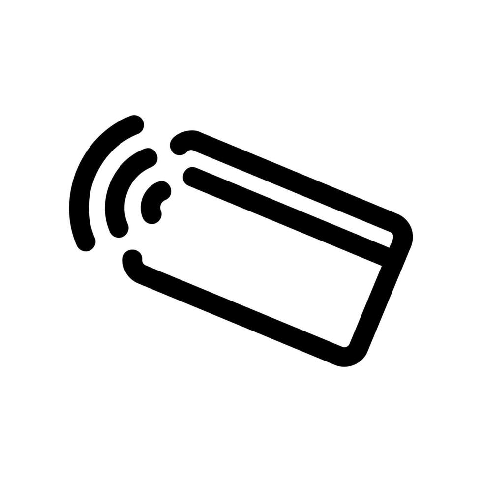 Payment Card Featuring a Prominent Contactless Transaction Symbol vector