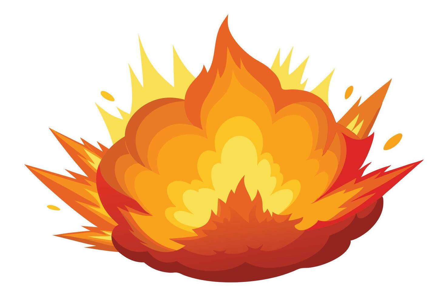 Vibrant Cartoon Explosion Graphic for Gaming or Design vector