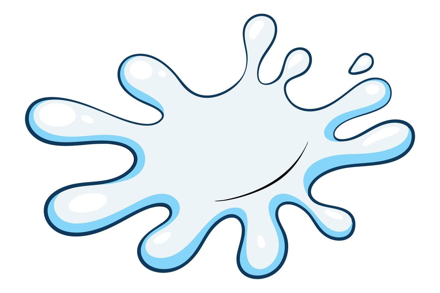 Splash of Light Blue Liquid on White Background vector