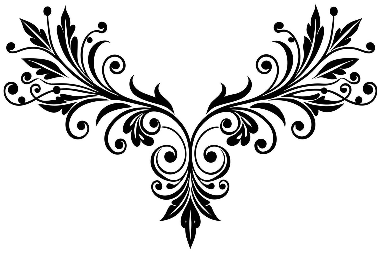 Elegant Floral Ornament Design for Decorative Use vector