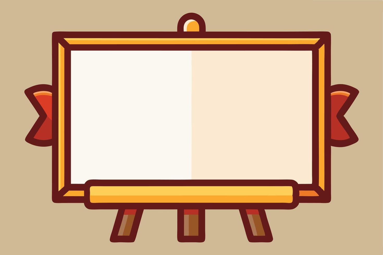 Flat Illustration of a Classroom Whiteboard vector
